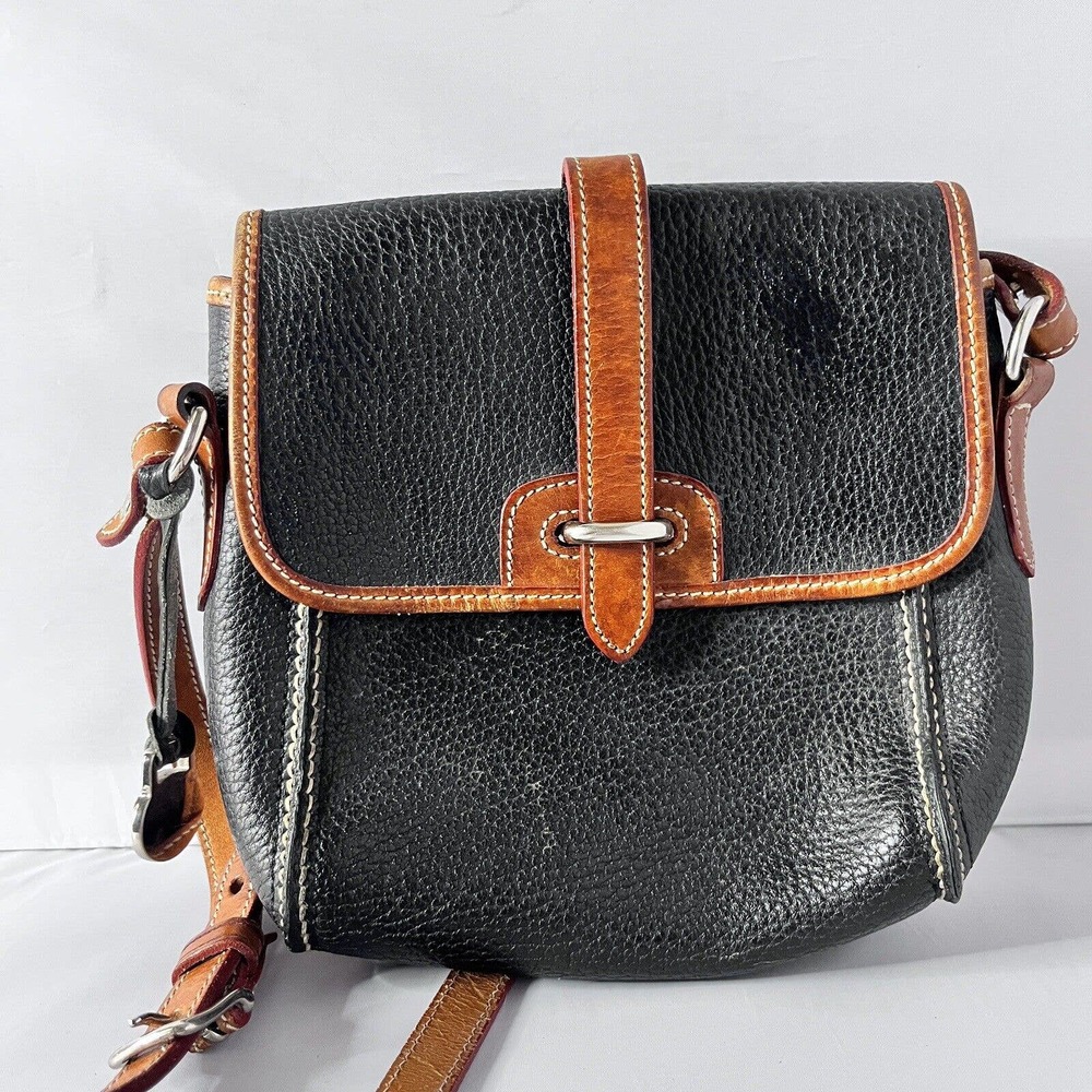 Vintage*Dooney & Bourke Small Flap Bag Nickel Hardware Crossbody